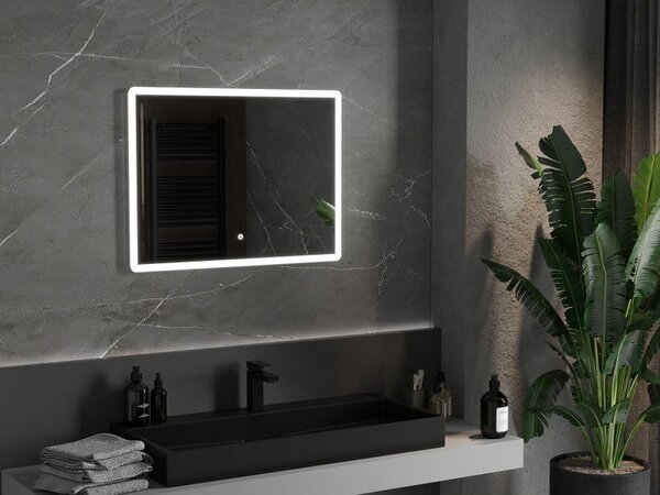 Mexen Navia огледало за баня с подсветка 80 x 60 см, LED 6000K, антиконденз - 9803-080-060-611-00
