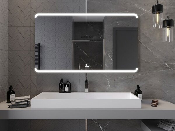 Mexen Nida осветено огледало за баня 140 x 80 см, LED 6000K, анти-конденз - 9806-140-080-611-00