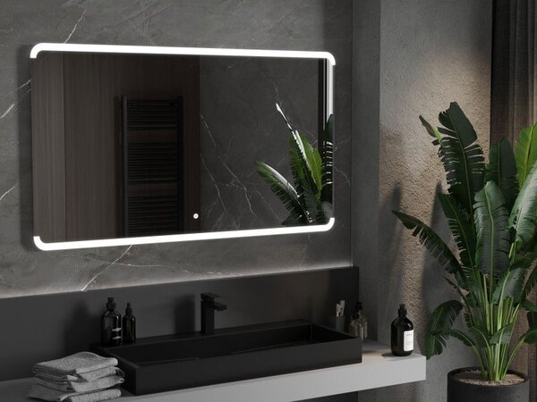 Mexen Nida осветено огледало за баня 140 x 80 см, LED 6000K, анти-конденз - 9806-140-080-611-00
