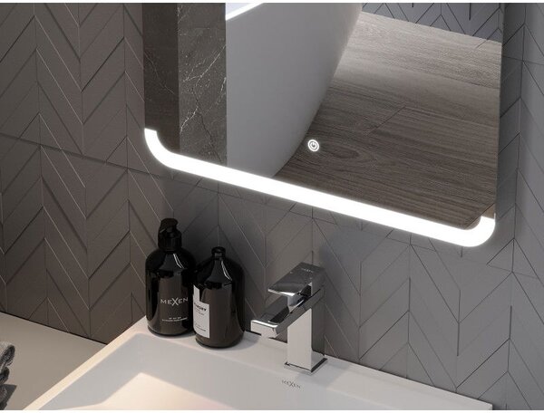 Mexen Nida осветено огледало за баня 140 x 80 см, LED 6000K, анти-конденз - 9806-140-080-611-00
