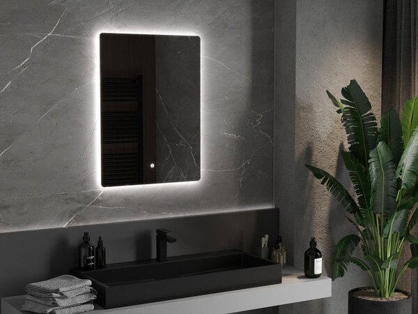 Mexen Sun осветено огледало за баня 60 x 80 см, LED 6000K, анти-пара - 9807-060-080-611-00