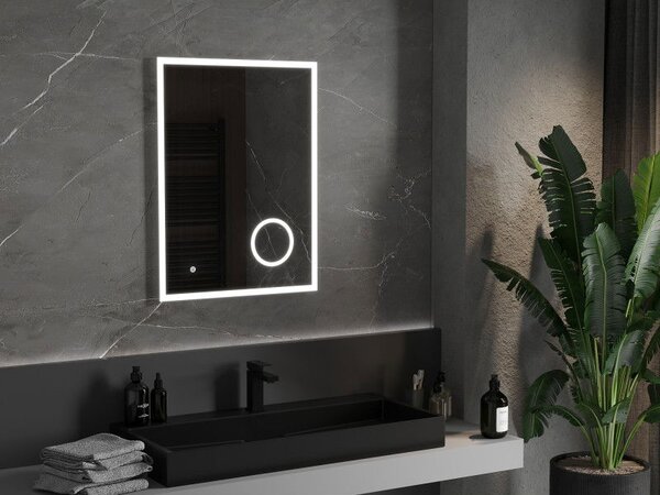 Mexen Kala осветено огледало за баня с козметично огледало 60 x 80 cm, LED 6000K