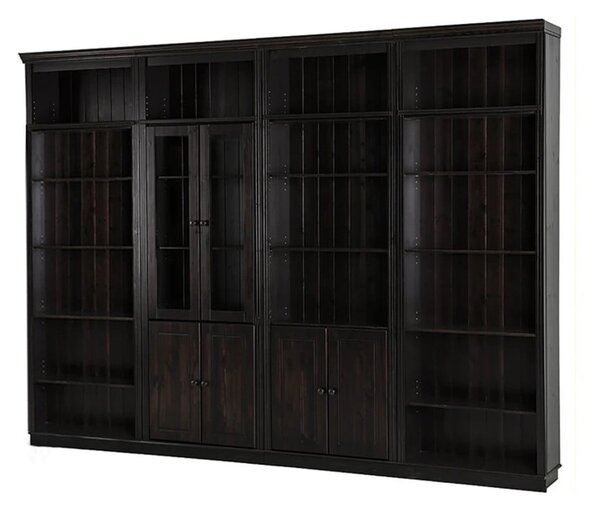 Кафява библиотека от масивен бор 296x223 cm Anita – Støraa
