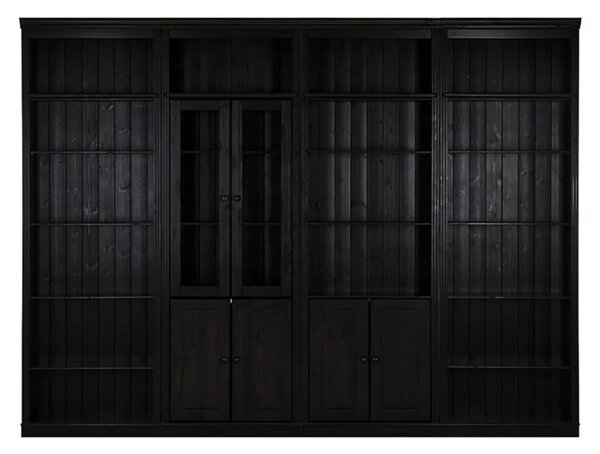 Кафява библиотека от масивен бор 296x223 cm Anita – Støraa