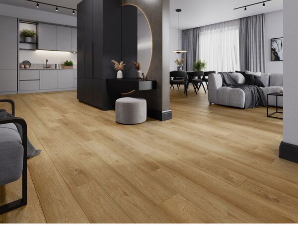 Mexen Sunset Hills подови панели 1240 x 182 mm SPC 6,5 mm, подложка IXPE 1,5 mm, 4 V-фуга, Дъб