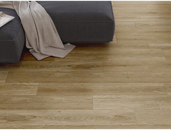 Mexen Manhattan винилови панели 1240 x 182 mm SPC 6,5 mm, подложка IXPE 1,5 mm, 4 V-фуга, дъб