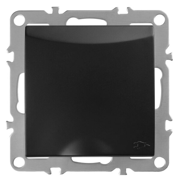 Единичен контакт със заземяване и капаче OSTE JNH005-G Black