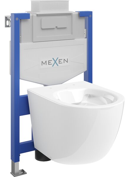 Mexen Lena вграден комплект WC рамка Fenix XS-U с тоалетна чиния, бял гланц