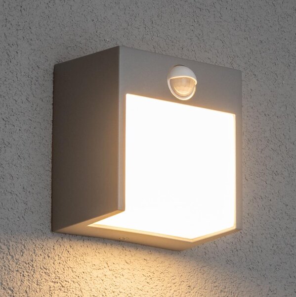 Brilagi TERNI LED/12W/230V външно стеннo осветление с сензор, сиво IP44
