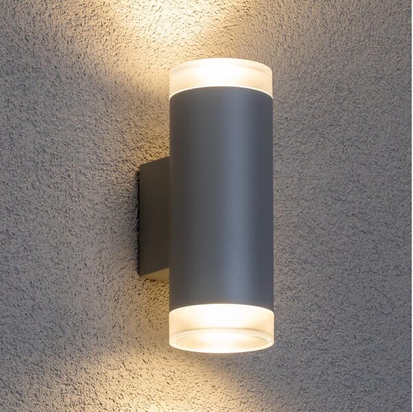 Brilagi - Екстериорен аплик MATERA 2xGU10/30W/230V сив IP54