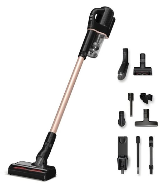 Прахосмукачка Miele Duoflex HX1 Total Care, вертикална/ръчна, безжична, 0.3л. капацитет на контейнера, до 55 минути време на работа, 2 нива на мощност, черна