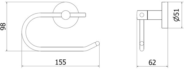 Mexen Remo държач за тоалетна хартия, розово злато - 70507333-60