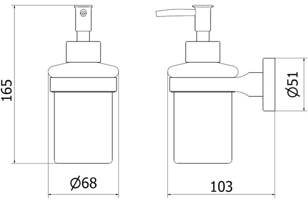 Mexen Remo дозатор за сапун, златен - 70507388-50