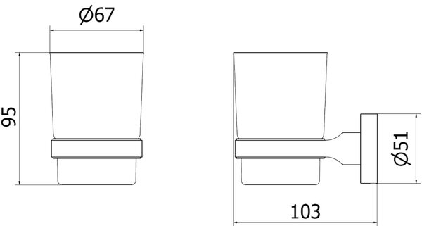 Mexen Remo чаша за четки за зъби, златна - 7050738-50