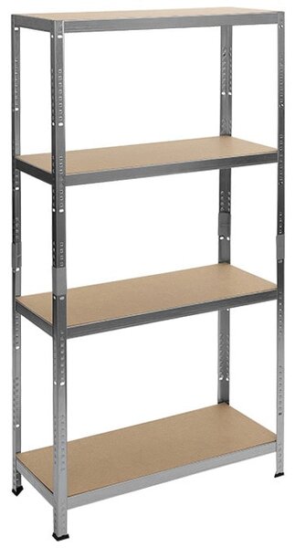 Стелаж Carmen CR-1024, 4 бр. рафтове, 180 cm височина, 90 cm ширина, до 600 kg товаропоносимост на един рафт, метален, цинк