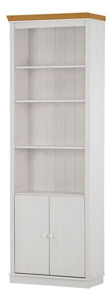 Бяла библиотека от масивен бор 74x223 cm Anita – Støraa