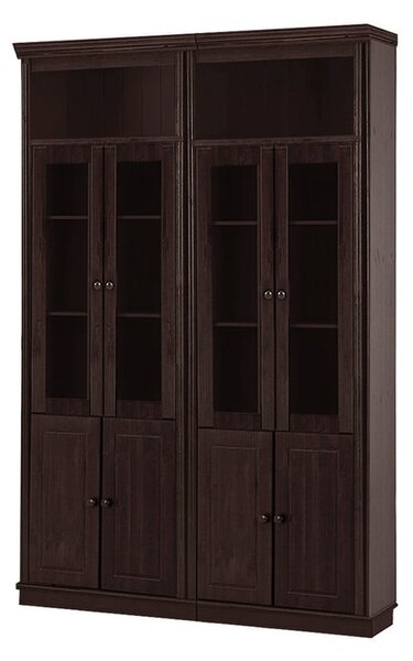 Кафява витрина от масивен бор 148x223 cm Anita – Støraa