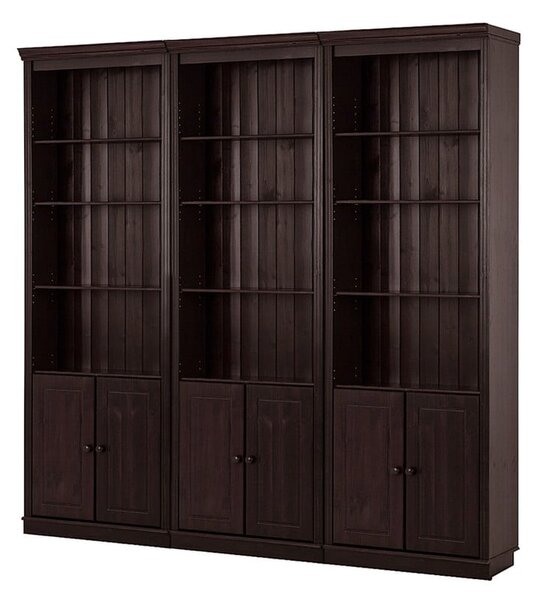 Кафява библиотека от масивен бор 222x223 cm Anita – Støraa