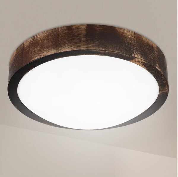 Brilagi - LED таванен плафон CARVALHO SLIM SMOKEY LED/20W/230V, дъб, Ø 27,5 см