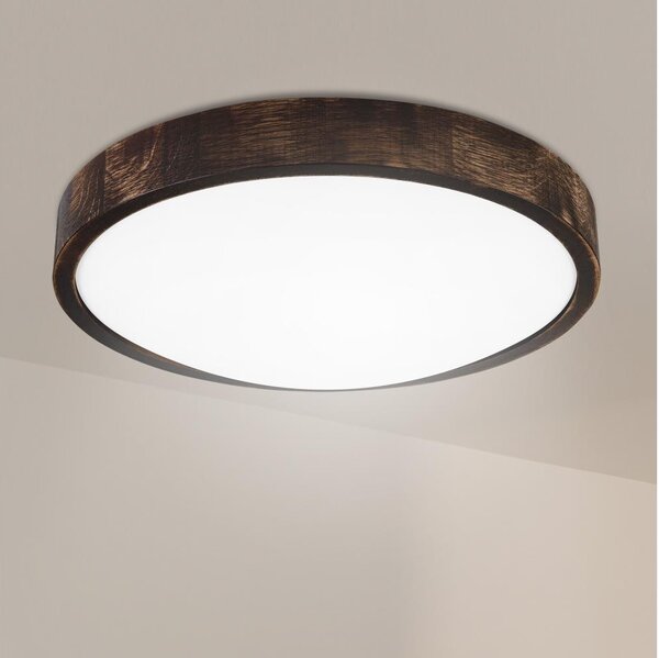Brilagi - LED таванно осветително тяло CARVALHO SLIM SMOKEY LED/36W/230V, цвят дъб, Ø 37,5 см
