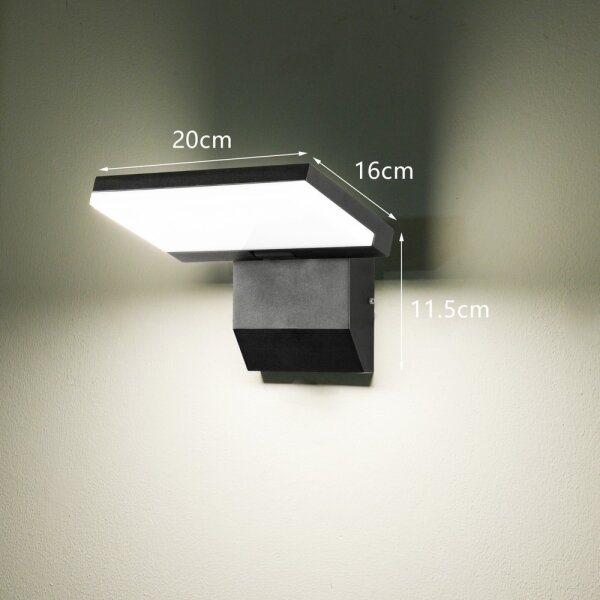 Immax 08512L - MODERN LED външно стенено осветително тяло, 18 W, 230 V, IP65