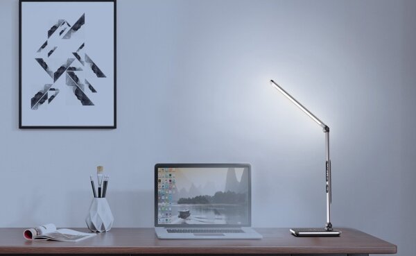 Immax 09105L - LED+CCT Димируема настолна лампа с безжично зареждане QI IDEAL 8,5W/230V