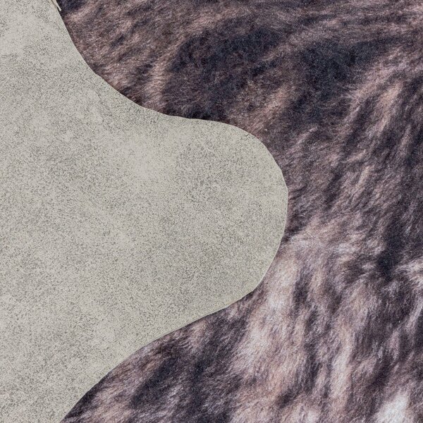 Тъмнокафява синтетична кожa 100x135 cm Etosha – Ayyildiz Carpets