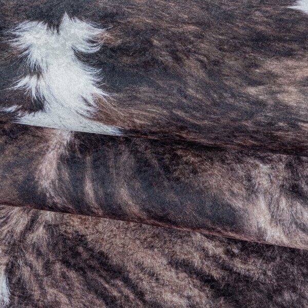 Тъмнокафява синтетична кожa 100x135 cm Etosha – Ayyildiz Carpets