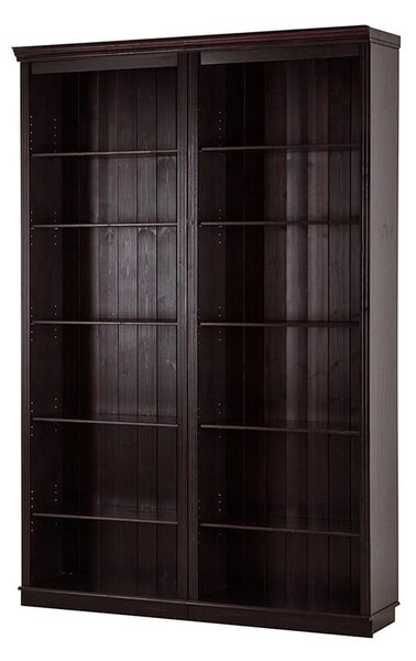 Кафява библиотека от масивен бор 148x223 cm Anita – Støraa