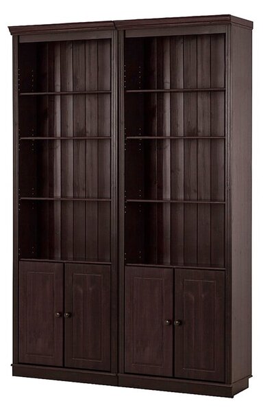 Кафява библиотека от масивен бор 148x223 cm Anita – Støraa