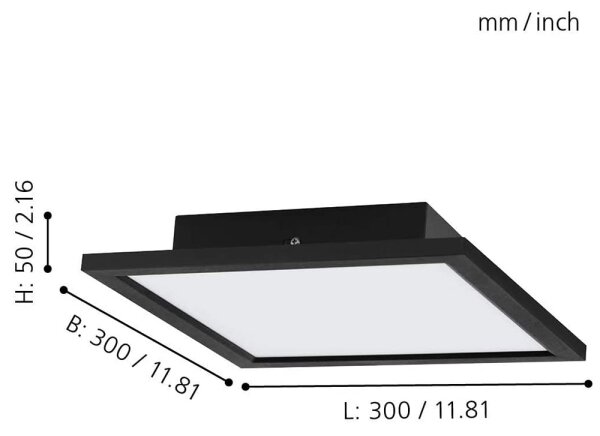 Eglo 99415 - LED RGB димируемо таванно осветително тяло SALOBRENA-C LED/16W/230V + дистанционно управление