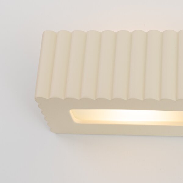 Sollux SL.1886 - Стенно осветително тяло RIGATA 1xE27/15W/230V керамика/кремаво