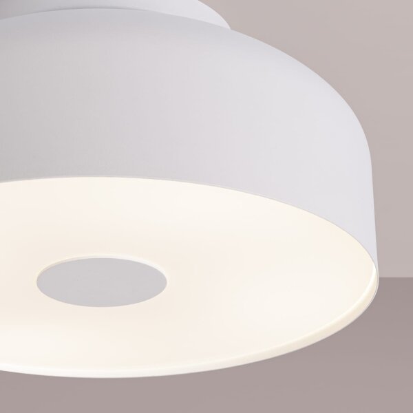 Sollux SL.1677 - Таванно осветително тяло OMIQ 4xE27/15W/230V, диаметър 30 см, бяло