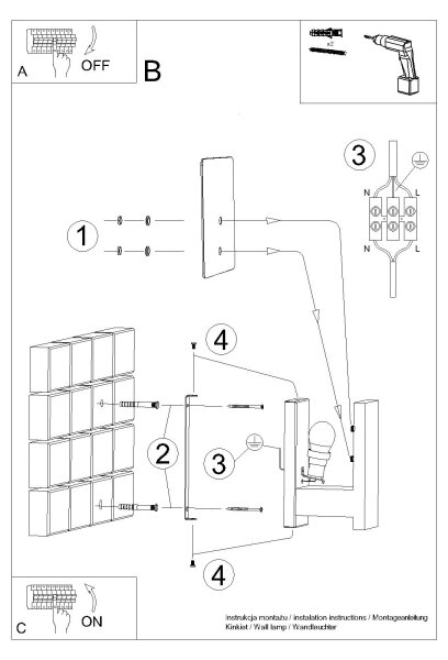 Sollux SL.1092 - Аплик LAPPO 1xE14/10W/230V бял