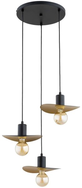 Полилей на кабел SAVANA 3xE27/15W/230V черен/златен