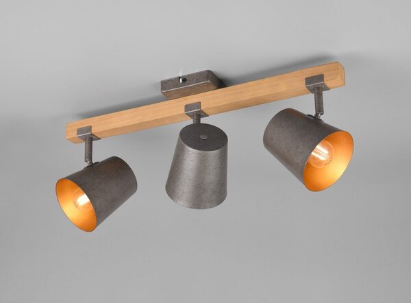 Прожектор в тъмносив и естествен цвят 14x54 cm Bell – Trio