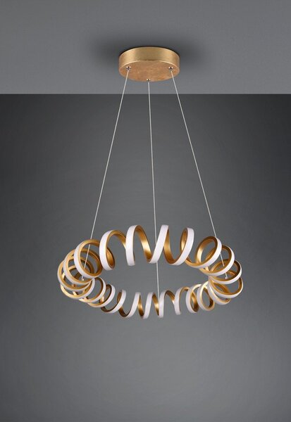 LED висящо осветително тяло златно ø 55 cm Curl – Trio