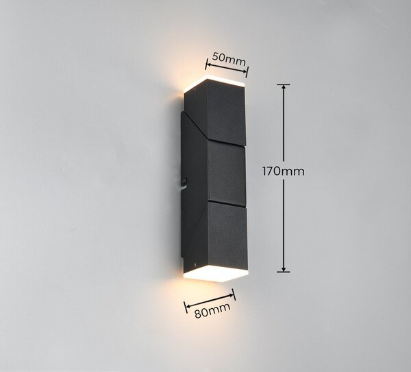 Матово черно LED стенна лампа Raglan – Trio