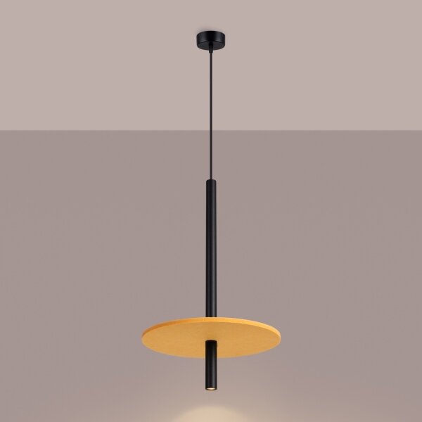 Sollux SL.1880 - Подвесен полилей на кабел FELTRO 1xG9/8W/230V черно/жълто