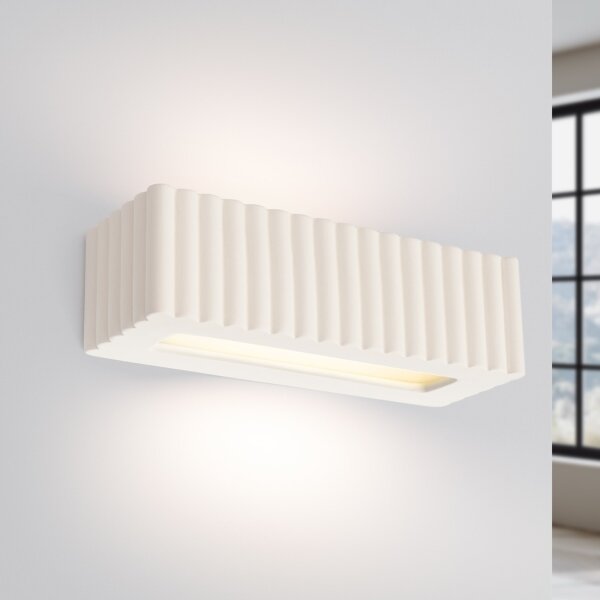 Sollux SL.1885 - Стенно осветително тяло RIGATA 1xE27/15W/230V керамика/бяло