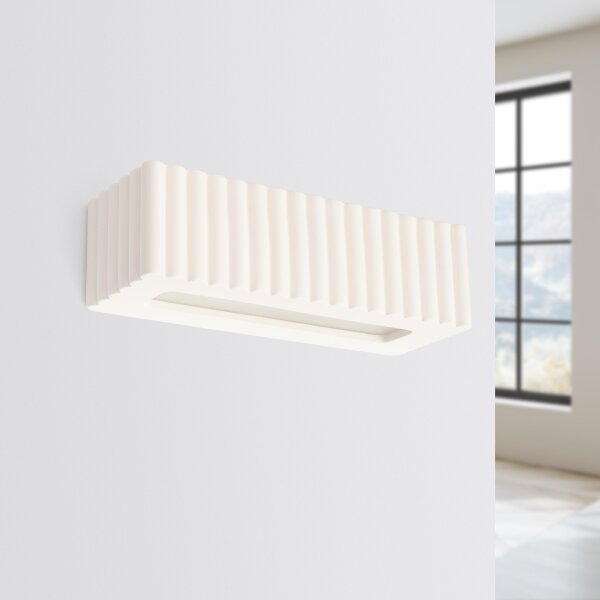 Sollux SL.1885 - Стенно осветително тяло RIGATA 1xE27/15W/230V керамика/бяло