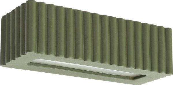 Sollux SL.1888 - Стенно осветително тяло RIGATA 1xE27/15W/230V керамика/зелена