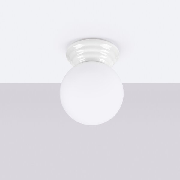 Sollux SL.1904 - Плафон за баня ZORI 1xG9/8W/230V Ø 12 см IP44 бял