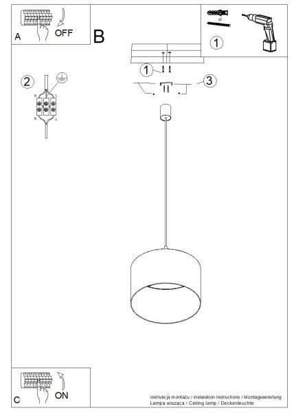 Sollux SL.1850 - Полилей на кабел NEVIA 1xE27/15W/230V Ø 40 см мрамор/бежово