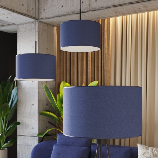 Sollux SL.1851 - Висяща лампа NEVIA на кабел 1xE27/15W/230V, Ø 40 cm, синя