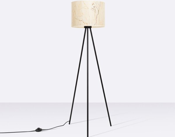 Sollux SL.1854 - Подова лампа NEVIA 1xE27/15W/230V мрамор/бежова