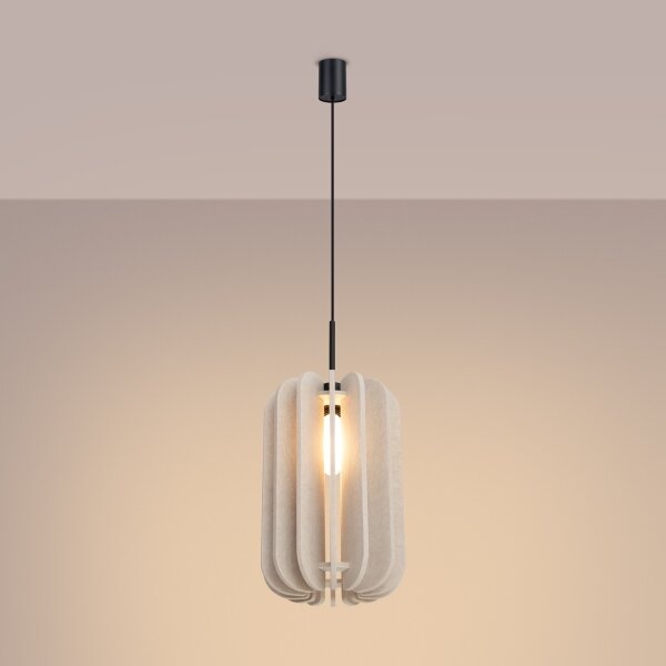 Sollux SL.1857 - Подвесен полилей на кабел MULA 1xE27/15W/230V Ø 27 см кремав
