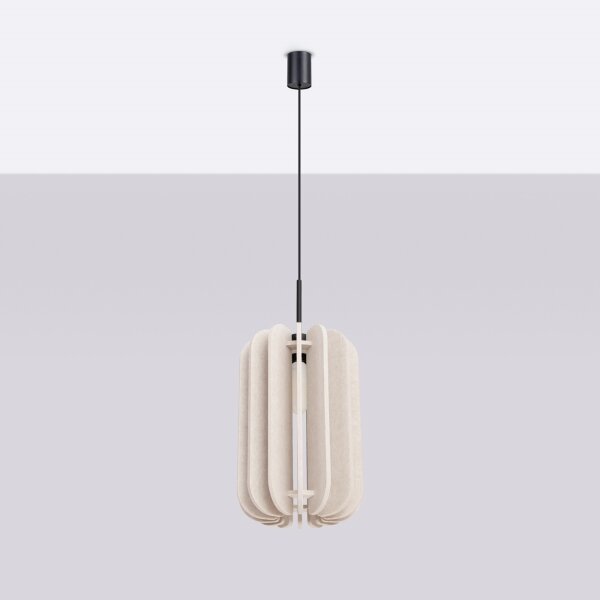 Sollux SL.1857 - Подвесен полилей на кабел MULA 1xE27/15W/230V Ø 27 см кремав
