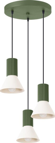 Sollux SL.1873 - Полилей на кабел ESTRIA 3xE14/10W/230V Ø 30 см зелен