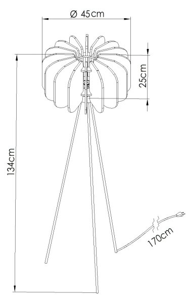 Sollux SL.1865 - Подова лампа MULA 1xE27/15W/230V синя